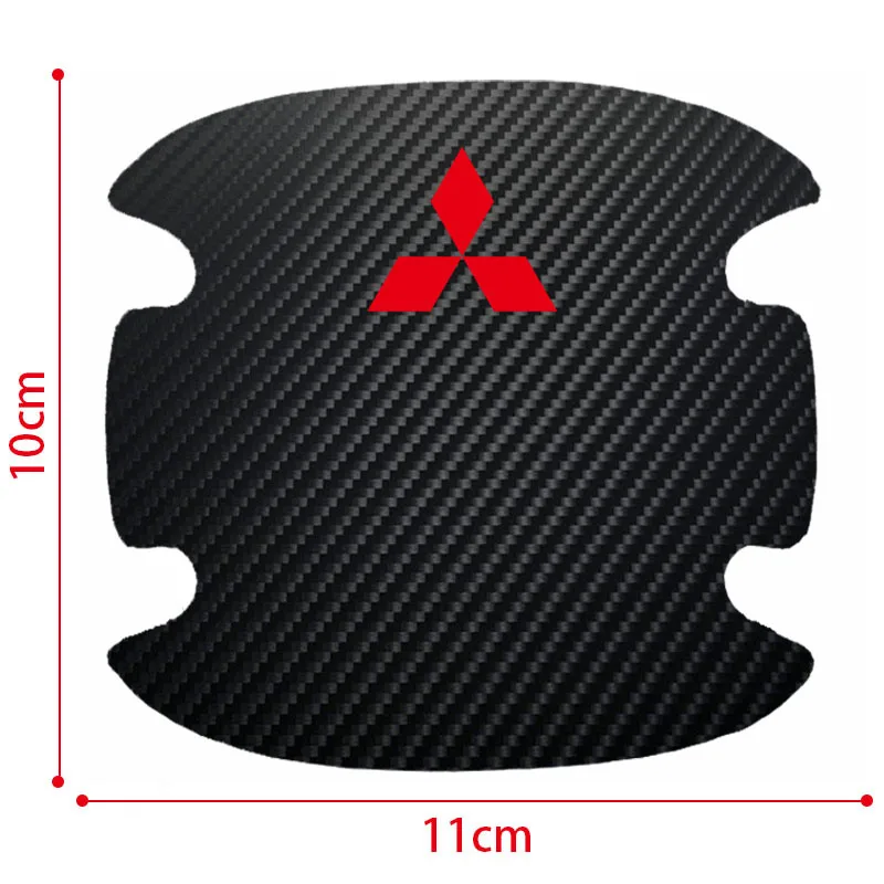 

4pcs Car Door Handle Sticker Carbon Fiber Decal Accessories For Mitsubishi ASX Lancer Pajero Outlander L200 EVO Lancer EX Pajero