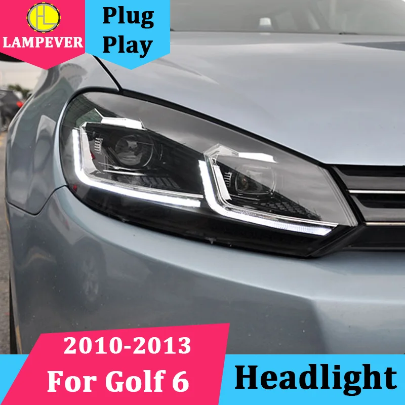 Автомобильный Стайлинг для Volkswagen Golf 6 2009 2013 светодиодная фара MK6 GOLF R20