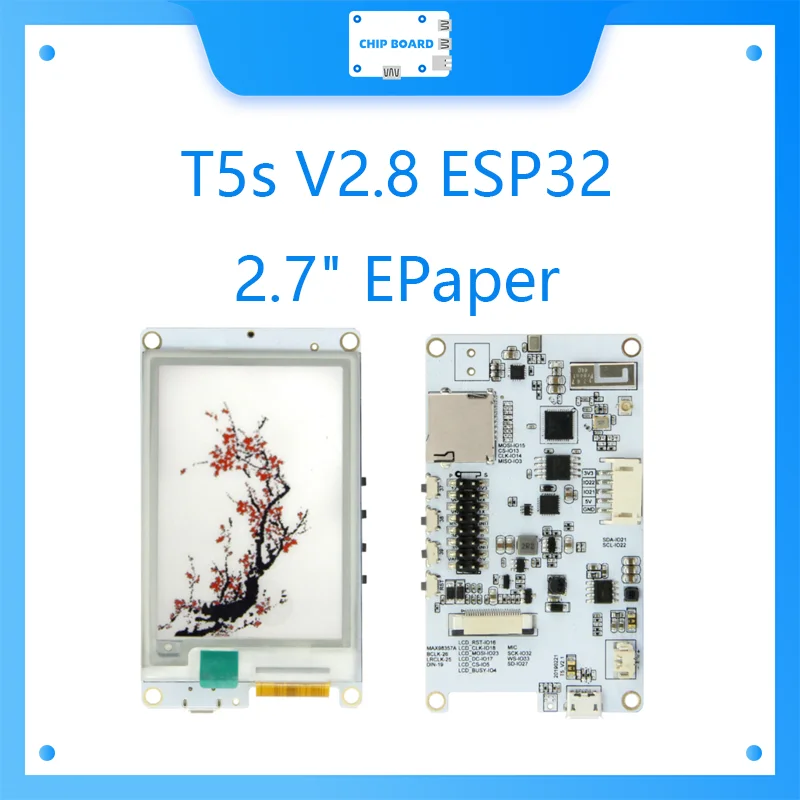 

Модуль LILYGO TTGO T5s V2.8 ESP32 2,7 ''EPaper Plus для Alexa I2S DAC MAX98357A MEMS микрофон ICS43434