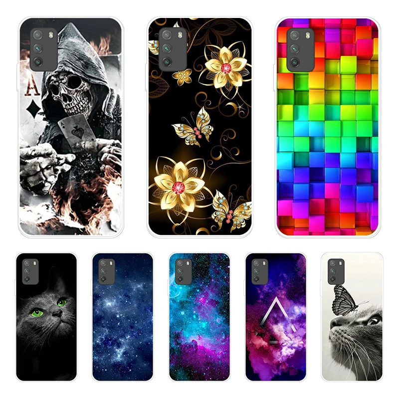 Чехол для Xiaomi Redmi 9T на мягкой силиконовой TPU задней крышке, стильный модный бампер симпатичный