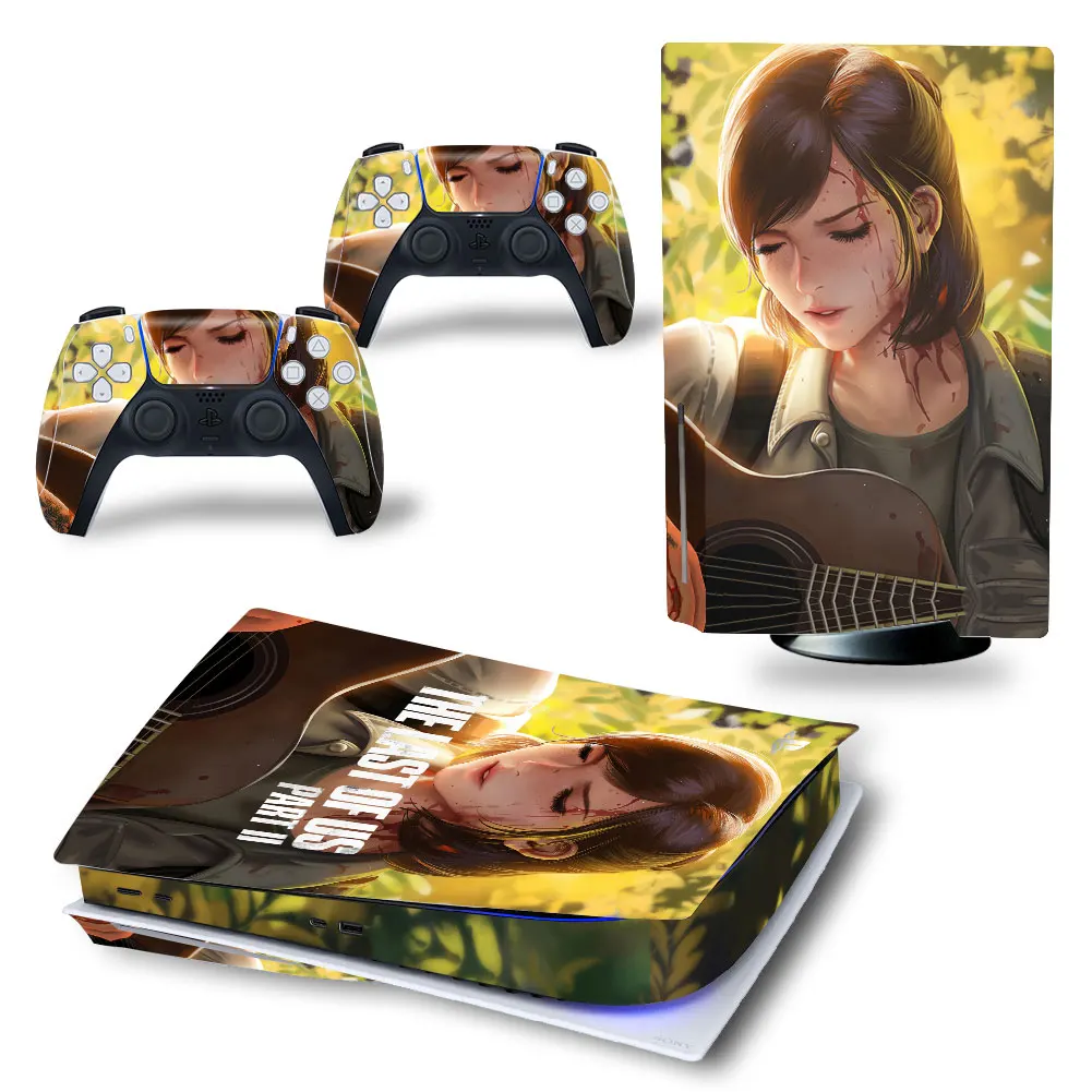 

Новый последний из PS5 дисковое издание кожи Стикеры наклейка кожного покрова для Игровые приставки 5 консоли и 2 контроллеры PS5 диск кожи Сти...
