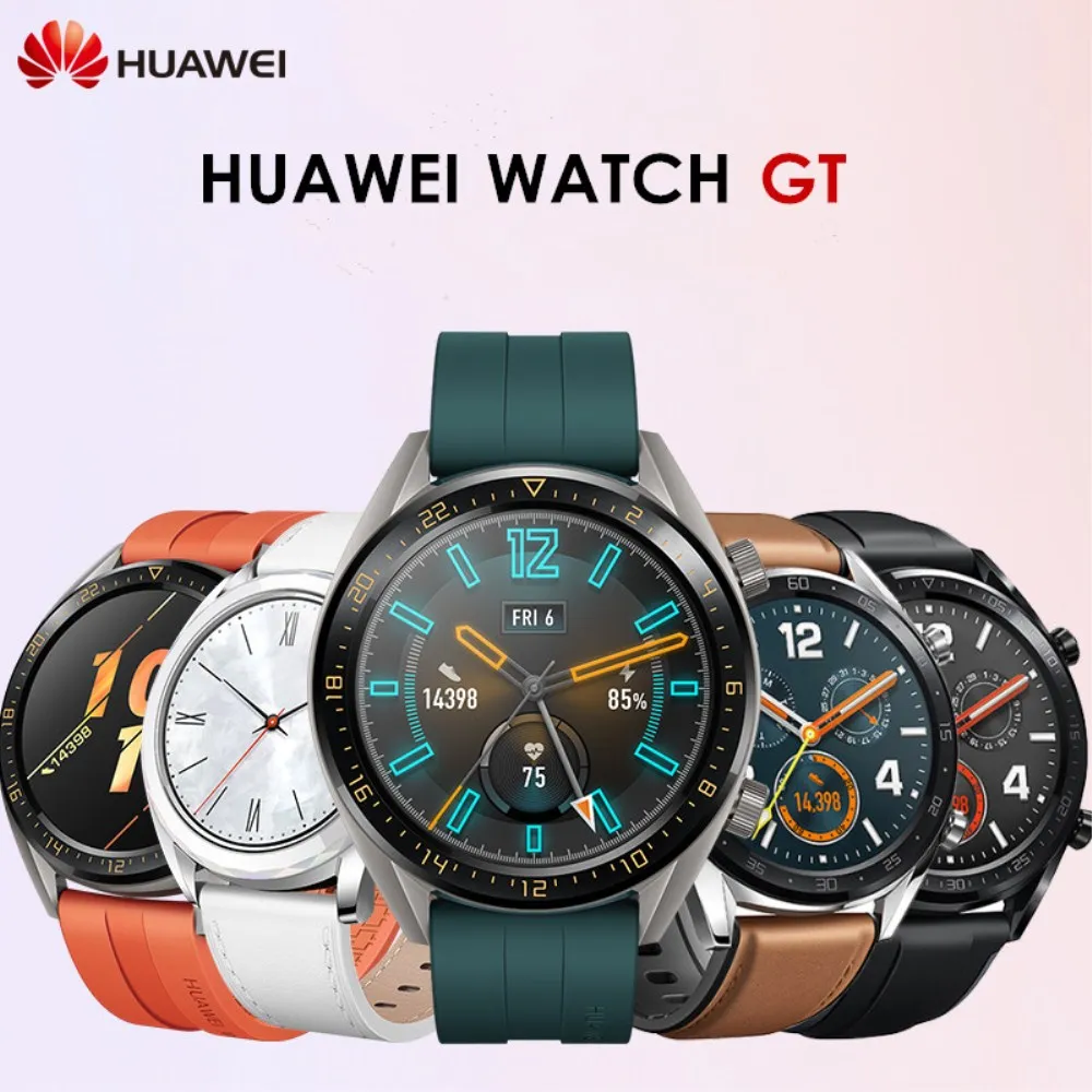Смарт-часы HUAWEI GT, HD экран, Bluetooth, gps, 5 АТМ, водонепроницаемые спортивные часы для улицы, с NFC монитором сердечного ритма, умные часы