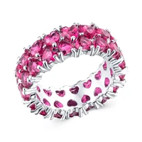 megin d new office romantic luxury full heart abrazine zircon copper rings for men women couple friend fashion gift jewelry