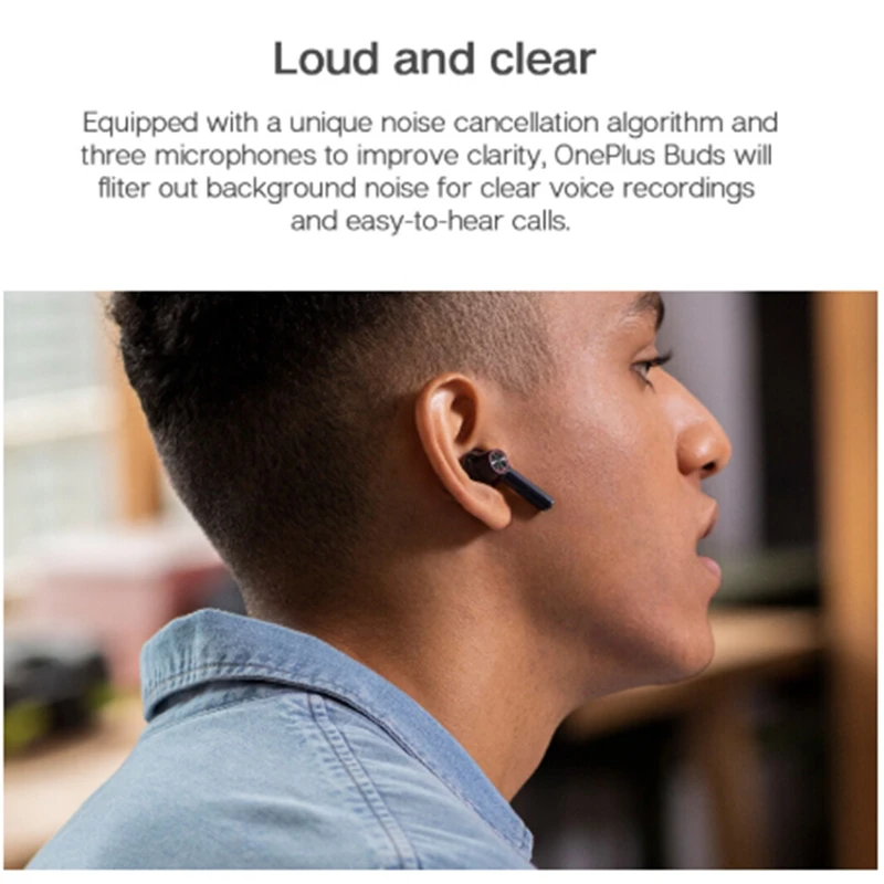 Оригинальные беспроводные наушники Oneplus buds TWS Bluetooth 5 0 экологичное Шумоподавление