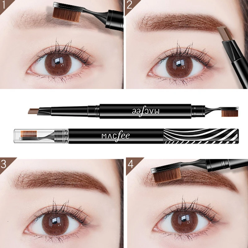 1 шт. Двойная Головка Автоматическая вращающаяся карандаш для бровей зубная