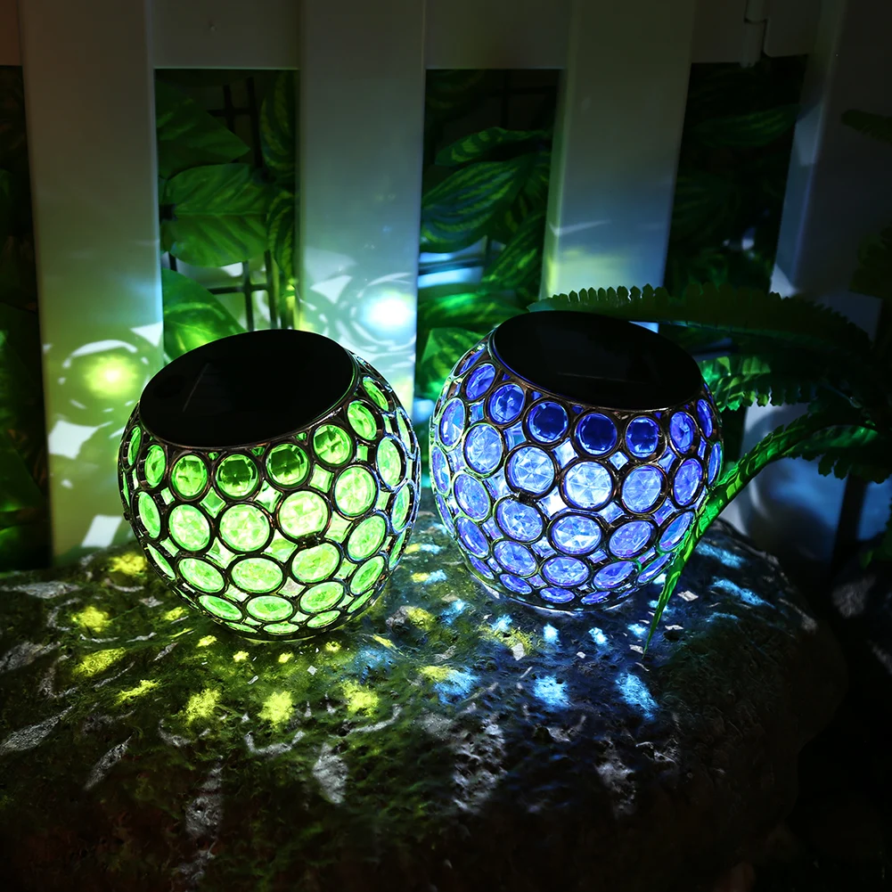 

LED Solar Hollow Hanging Ball Light Lawn Waterproof Garden Pathway Landscaping Decoration Projection Lighting Lamp