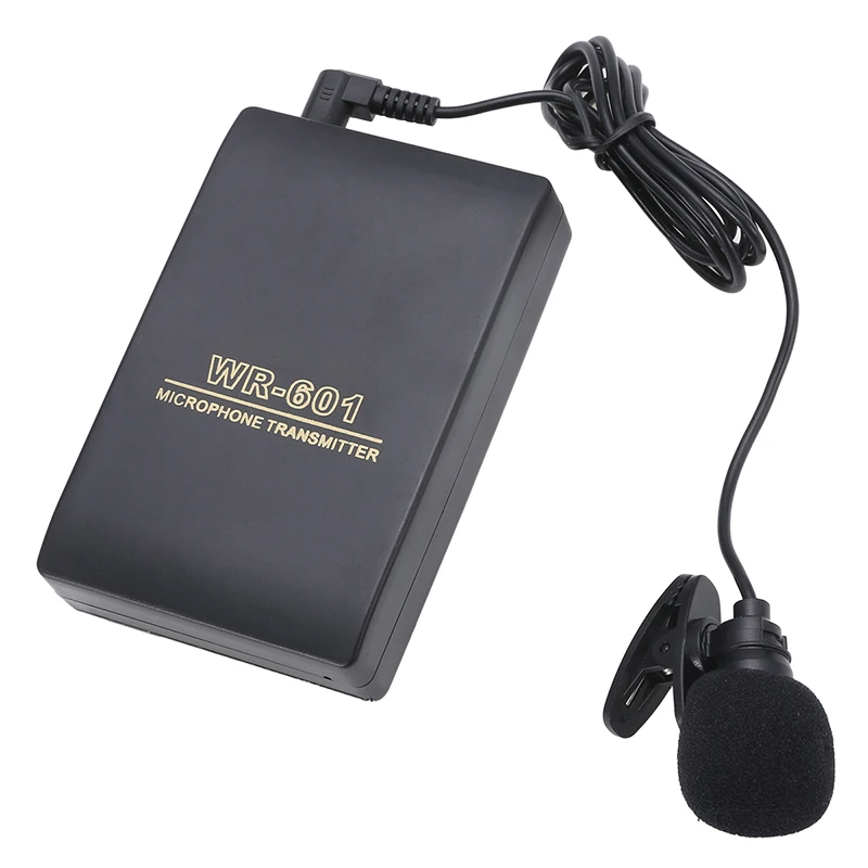 

Wireless System FM Transmitter Receiver with Lapel Clip On Mic Portable Lapel Mic Receiver for Teaching Lectures Meetings