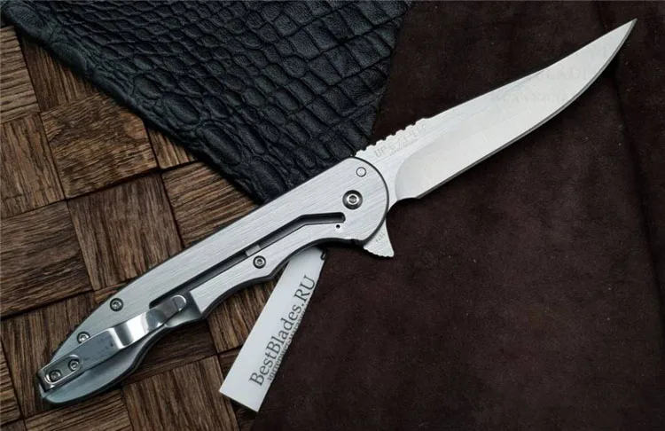 OEM Качество 7076 EDC Складной нож ручка из нержавеющей стали с 8cr13mov стальным лезвием Карманный Походный рыболовный нож Инструменты