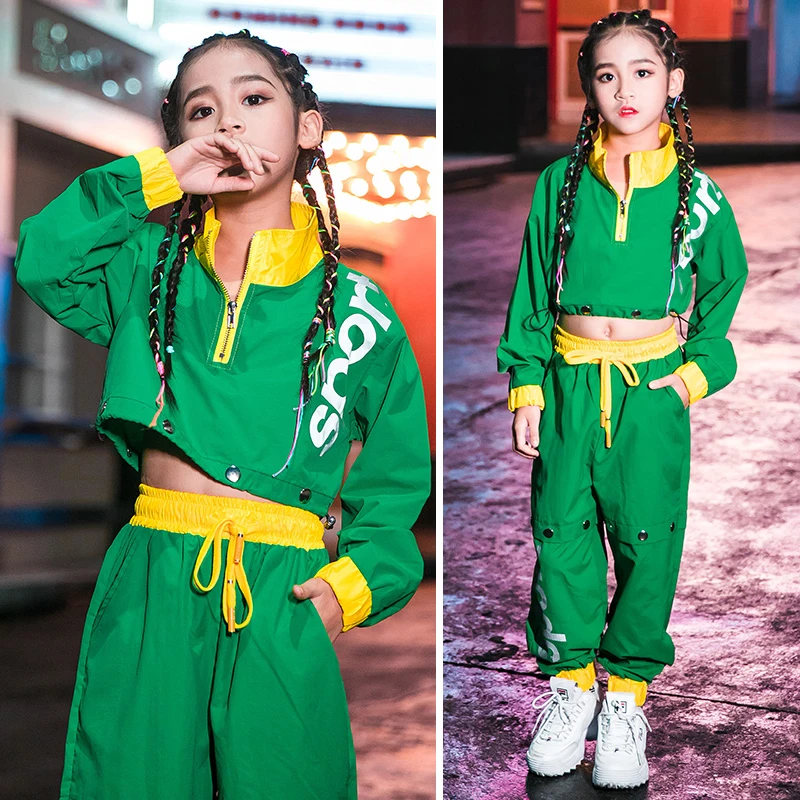 Новый костюм для танцев в стиле хип хоп Детская уличная одежда Детские наряды