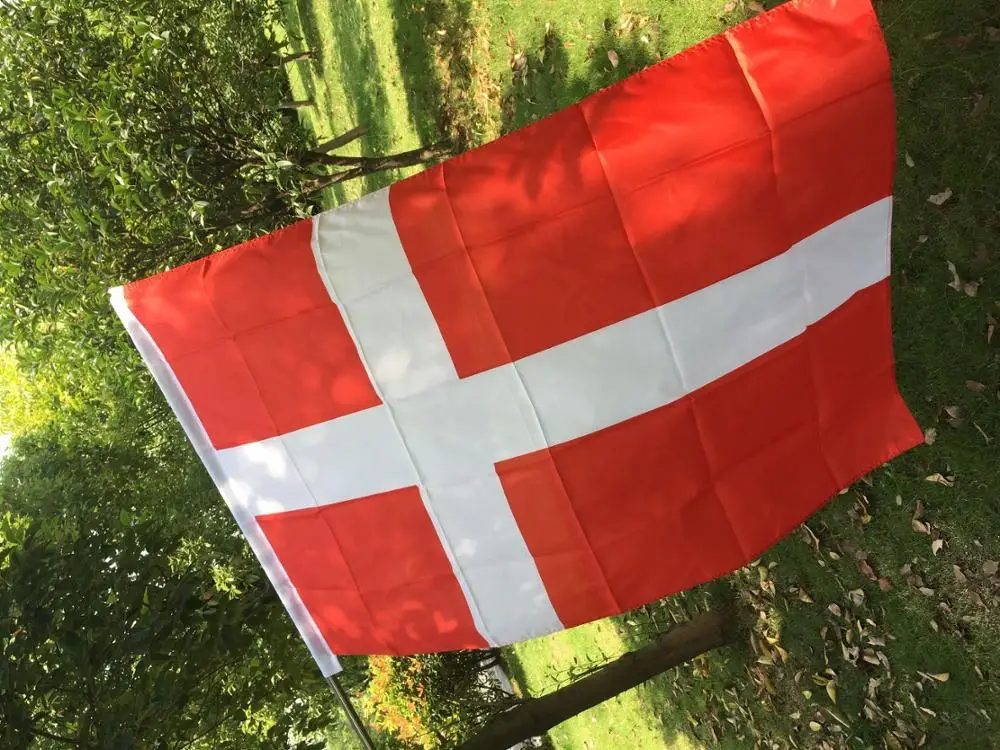 3*5 футов Дания Летающий флаг полиэстер страна национальные Висячие флаги