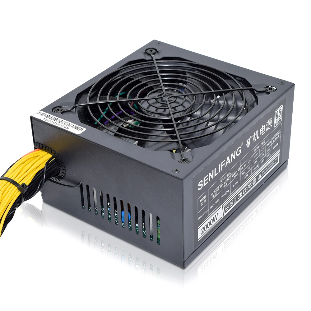 95 efficiency 2000w atx 12v eth asic bitcoin miner ethereum mining power supply pc 8 graphics cards free global shipping