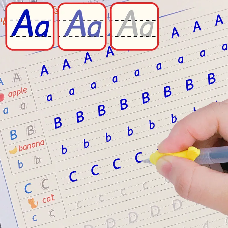 

Новая 3D книга для каллиграфии, книги для детей, детская книга с надписью, почерк, Детское обучение в письменной форме, английская книга для практики