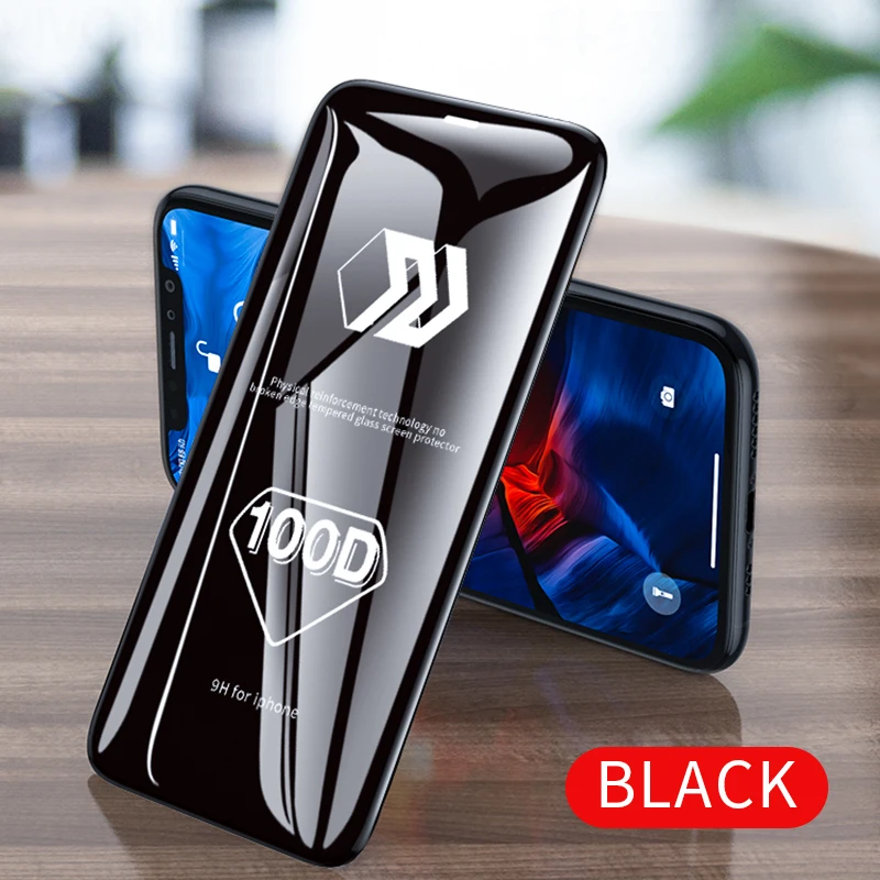 ZNP 100D защита экрана закаленное стекло для iPhone 7 8 6 6s Plus 11 защитное стекло на iPhone X XS 11 Pro Max XR стекло