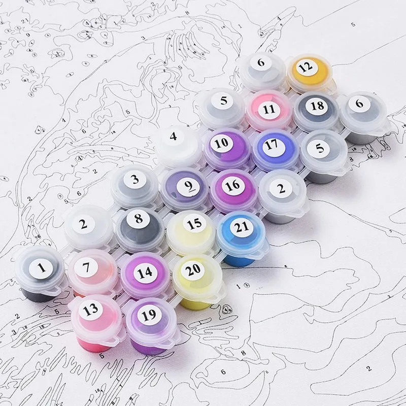 DIY Животные картина по номерам подарок слон Раскраска комплект для взрослых