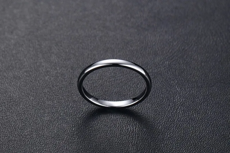 

European and American fashion titanium steel simple gloss ring men's round stainless steel jewelry