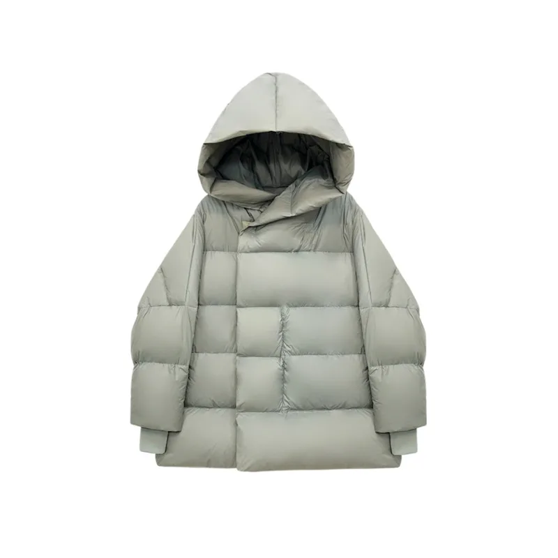 2021 Winter 90%White Duck Down Jacket Women Short Hooded Warm Zipper Parka Female Casual Thick Puffer Coat Snow Outwear