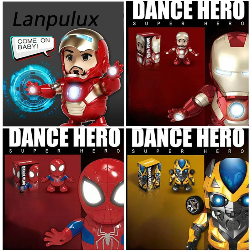 Lanpulux Железный Человек Робот Детская лампа Marvel LED игрушка с подсветкой Музыка