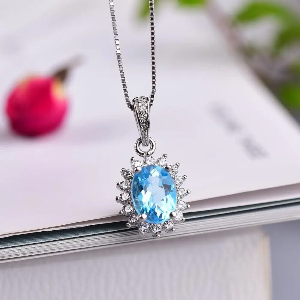 Натуральный топаз ожерелье натуральное bijoux femme Модные Ювелирные изделия