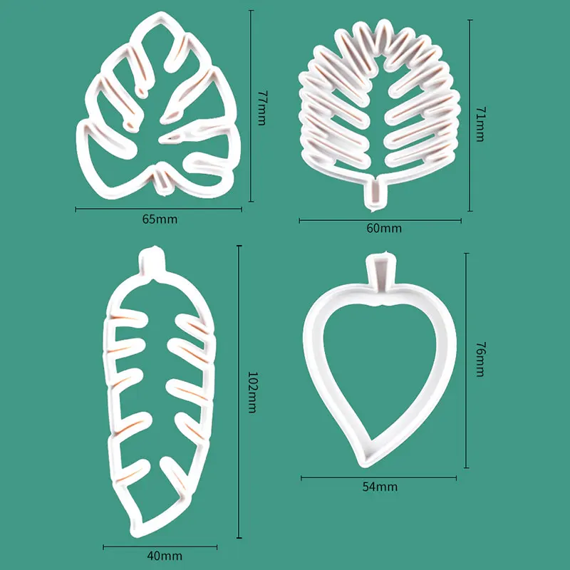 Форма для выпечки в виде листа креативный резак печенья джунглей 4 шт. форма