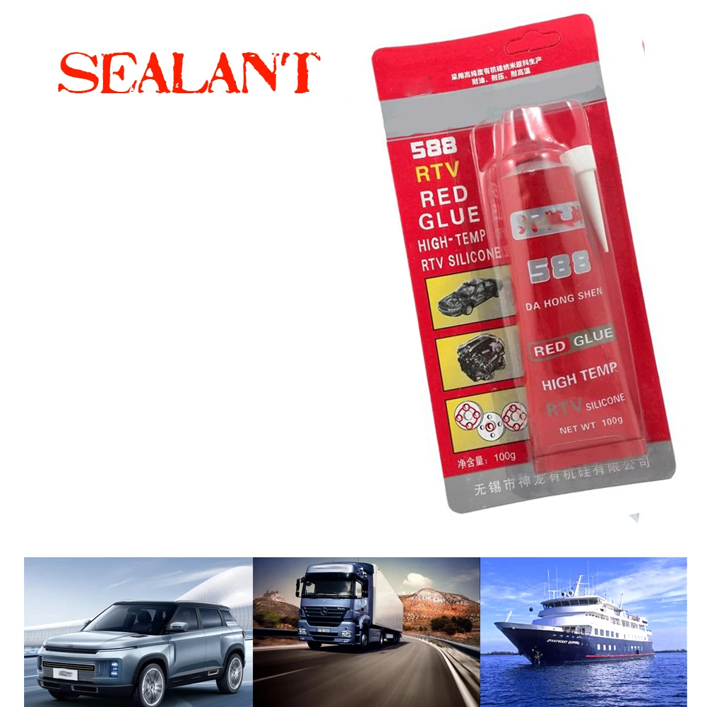 

85g Strong Adhesive Glue High Temperature Adhesive Sealant RTV Red Fastening Glue Fix For Auto Car Motor Gap Seal Repair Tools