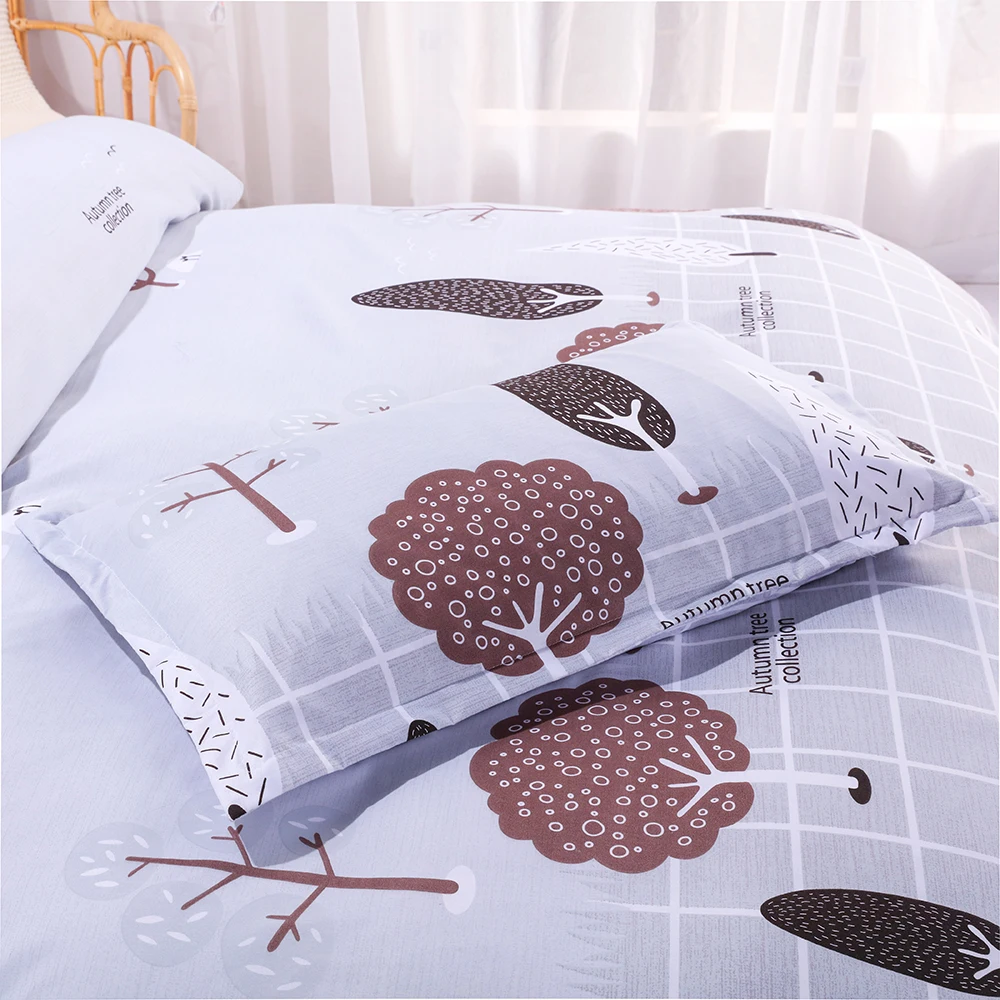 

Washable & Durable Bed Set 4 Pieces With Washed Cotton Invisible Zipper & Closure Ties King Size Duvet Cover Set