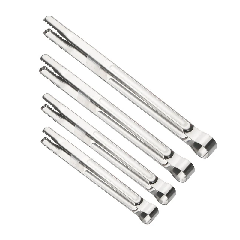 

1PC Stainless Steel Barbecue Grilling Food Clip Kitchen Cooking Ice Cube Tongs Tool Kitchen Stuff