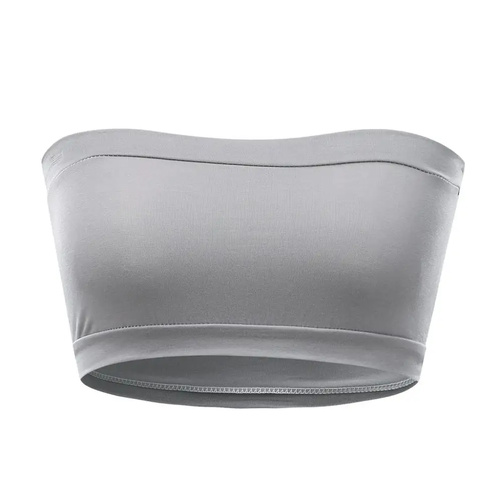 Женский модал однотонный пикантный бесшовный бюстгальтер без бретелек бандо