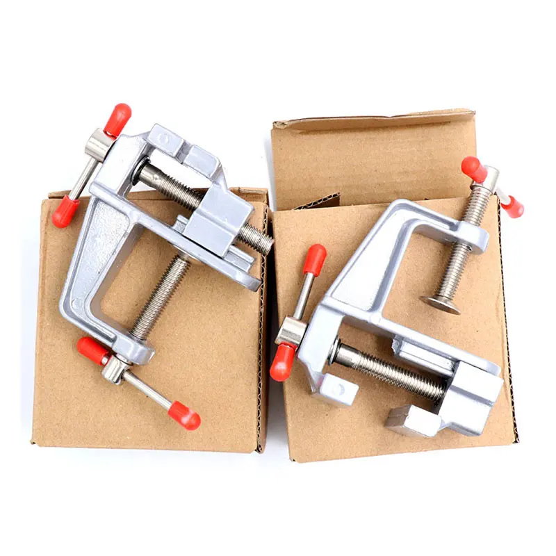 Мини-1 шт. 30 мм алюминиевого сплава Таблица скамья зажим тиски стол винта для