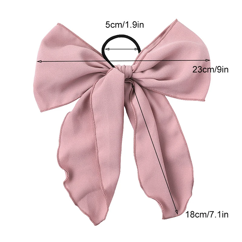 

korean style classic solid Chiffon ribbon bows elastics rubber bands hair rope hair tie accessories elastics rubber bands
