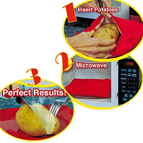 

Kitchen Gadgets 2020 Convenient Microwave Oven Potato Cooker Bag Reusable Washable Potato Baking Pouch Cocina Accesorios Tools