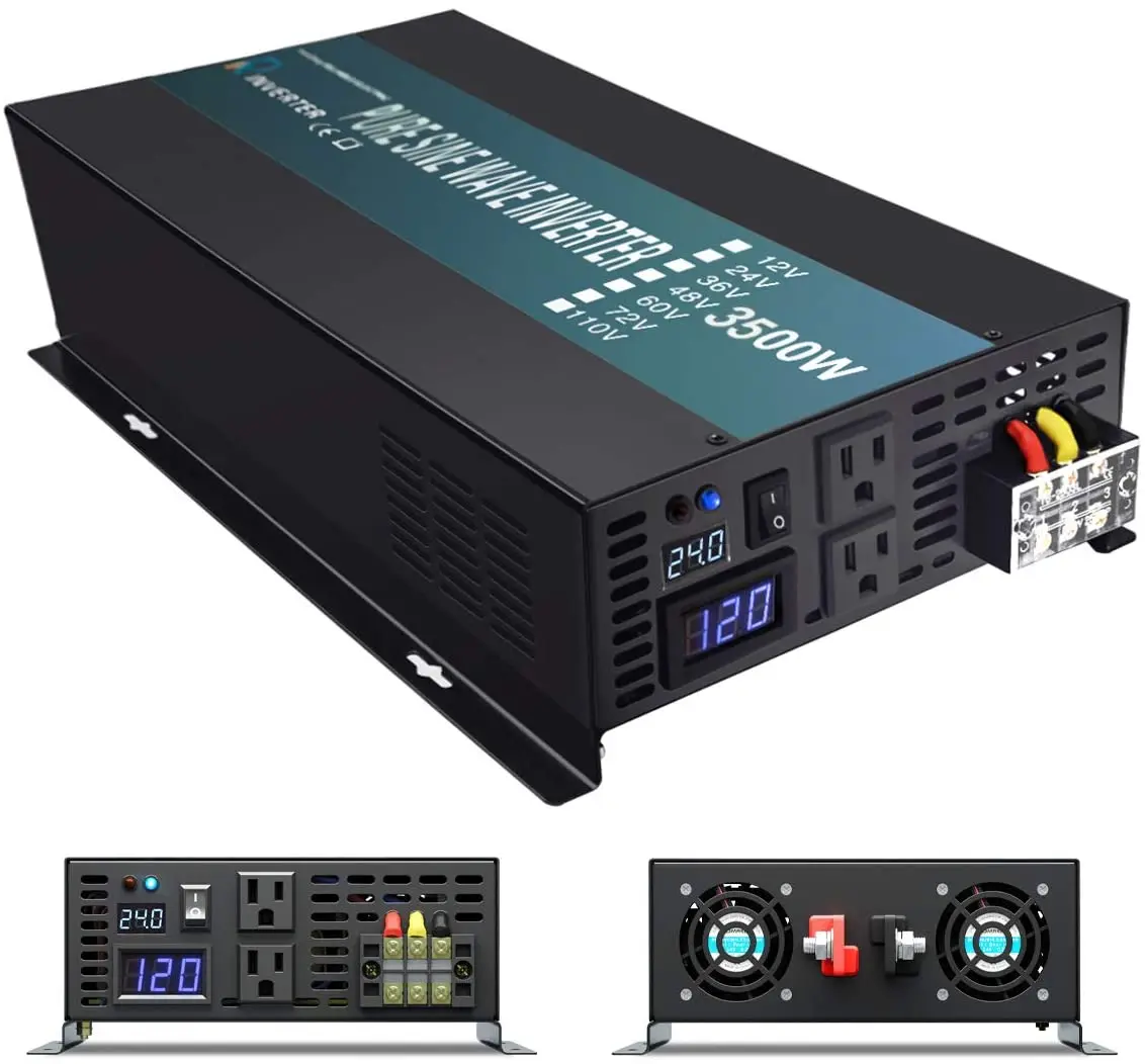 Солнечный инвертор с немодулированным синусоидальным сигналом 24 В 220 3500 Вт для