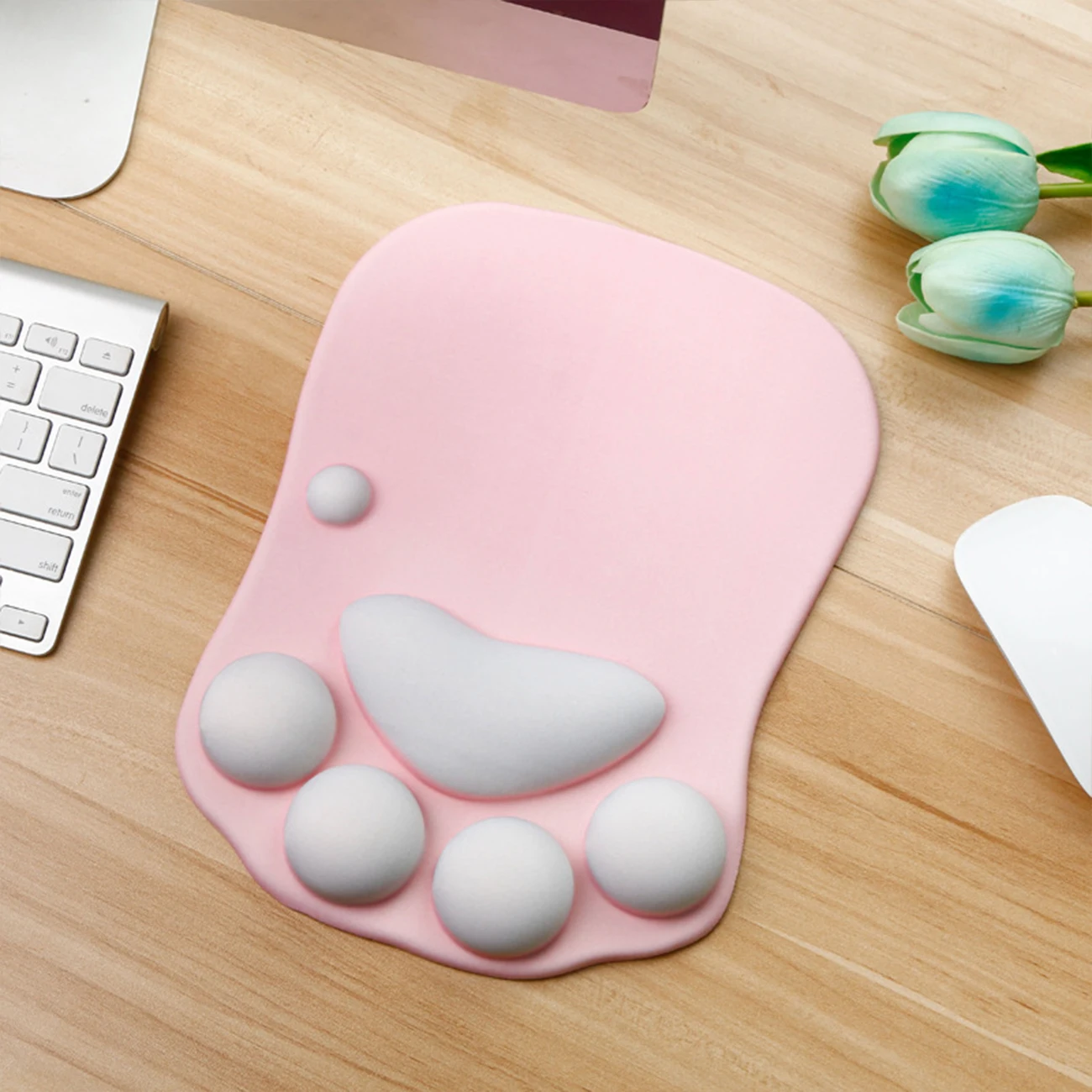 

3D Mouse Pad Wrist Rest Support Cartoon Cute Cat Paw Anti-Slip Silicone Gel Mice Mat Mousepad PC Gaming Computer Mouse Pad