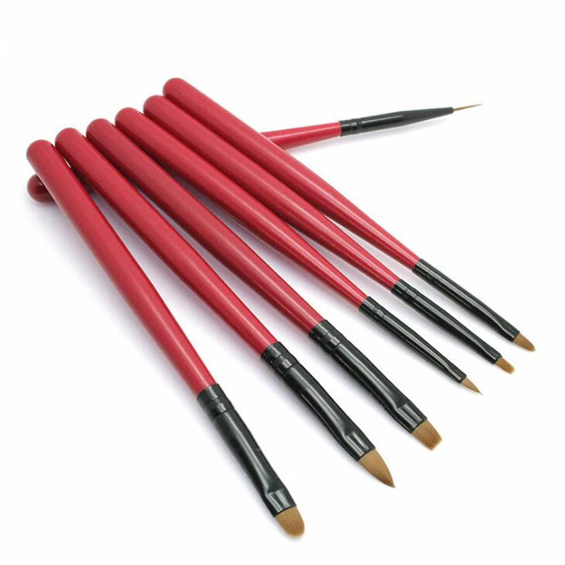 

10Pcs/set Red Nail Brush For Manicure Brush For Nail Art 10Pcs/Set Ombre Brush For Gradient For Gel Nail Polish Painting Drawing
