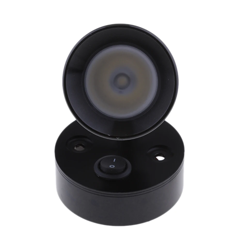 

2Pieces 3W Boat LED Spotlight Interior Reading Light Wall Lamp black 4000k