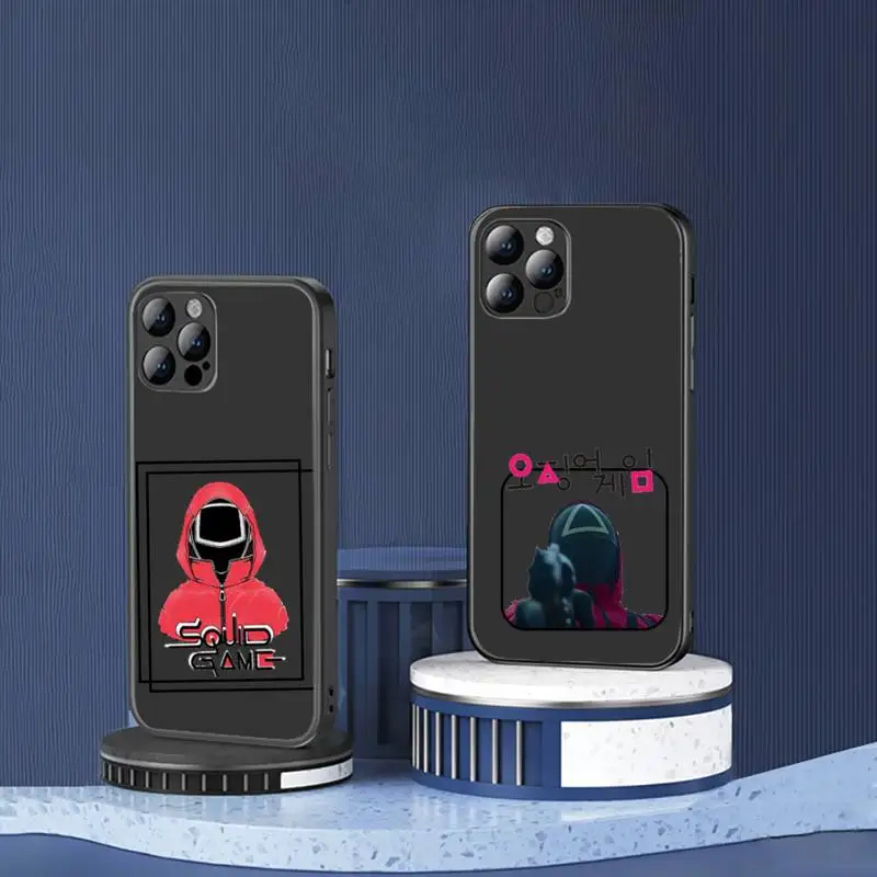 

Squid Game Round Six 456 Phone Case for iPhone 13 7 8 11 12 Pro X XS XR Samsung A S Note 10 21S 71 Plus pro Max mobile bags
