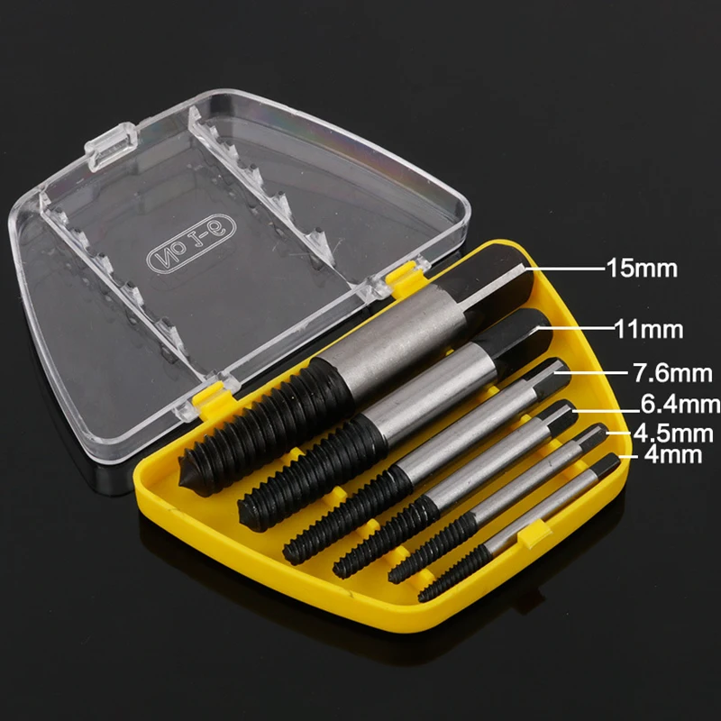 

Box 6pcs Broken Screwdriver Extractor Set Fine Tooth Screw Remover Faucet Triangle Valve Breaking Wire Remover Special Tool