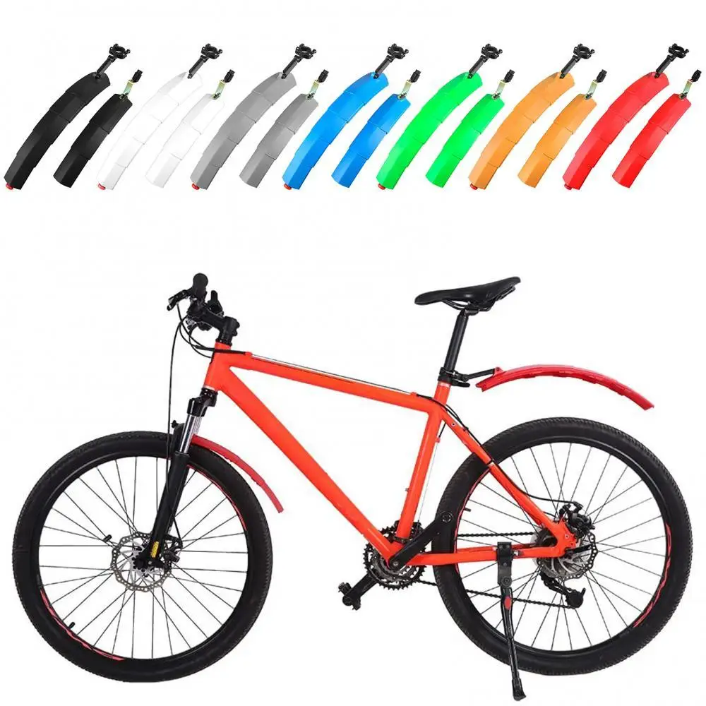 

Adjustable Mountain Bike Bicycles Front Rear Plastic Splash Mudguard Fenders