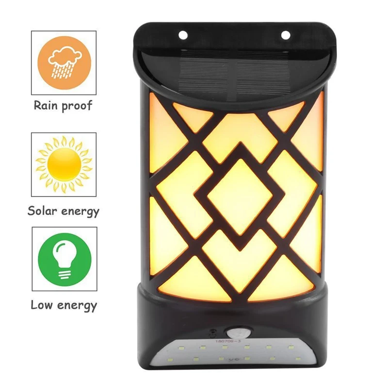 12 Светодиодный светильник на солнечной батарее настенный Der с датчиком движения