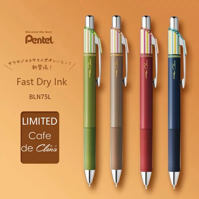 Винтажный выпуск! Японская гелевая ручка Pentel EnerGel Cafe De Clena 0 5 мм с черными