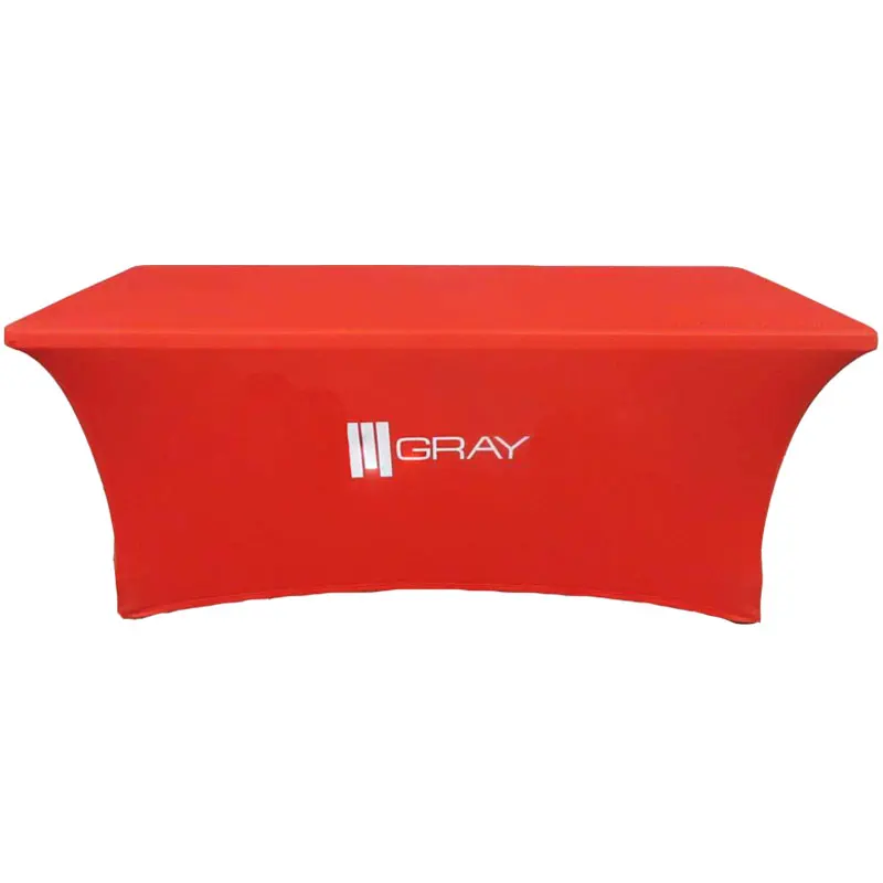 Cloth 4ft 6ft 8ft Advertising Spandex Tablecloth For Trade Show Outdoor Display