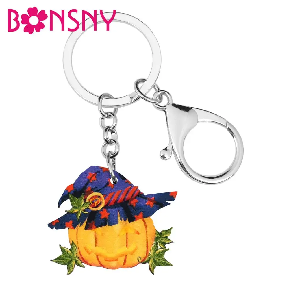 Bonsny акриловый брелок для ключей в виде тыквы на Хэллоуин|Брелоки| |