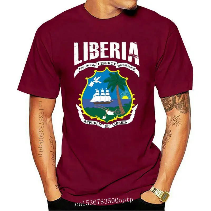 

New 2021 Summer 2021 Brand T Shirt Men Hip Hop Men Casual Liberia T-Shirt Vintage Men's FootballerTee Shirt