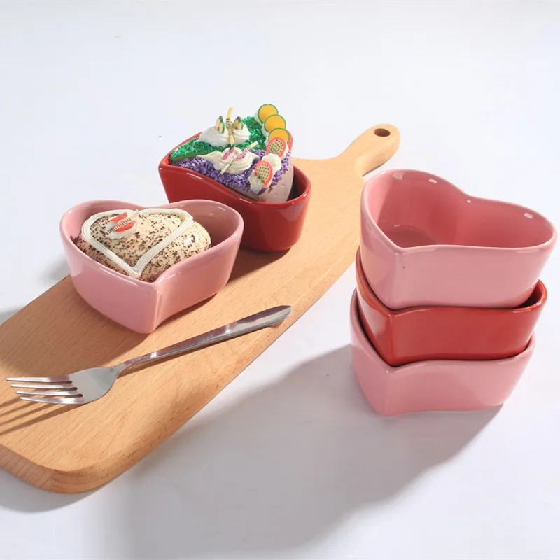 Керамическая креативная чаша для выпечки в форме сердца форма торта жаростойкая