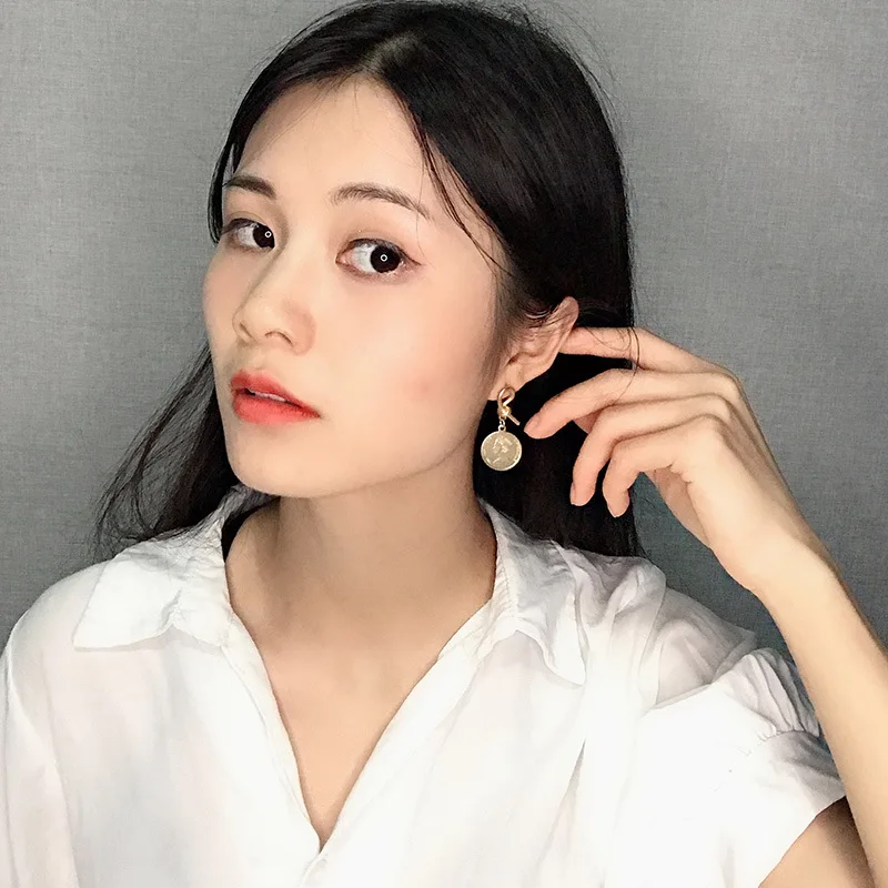 2020 Trendy Vintage Coin Portrait Pendant Drop Dangle Earrings 925 Sterling Silver Ethnic Jewelry For Women Charm Gift |