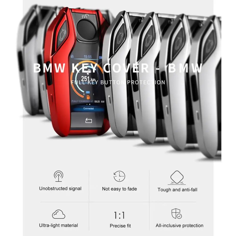 ТПУ чехол для автомобильного ключа полностью закрывающий защитный