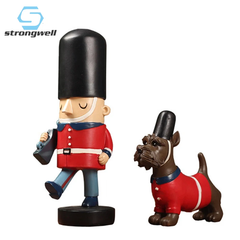Strongwell скандинавский солдат с собакой украшение для гостиной домашние украшения