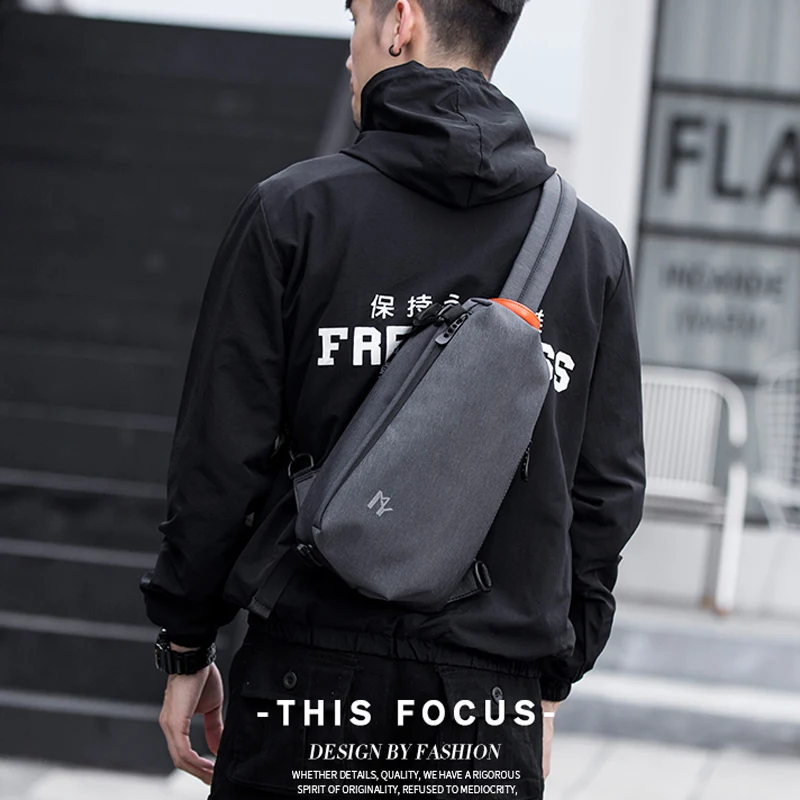 Многофункциональные модные мужские сумки через плечо MOYYI нагрудная Сумочка с USB