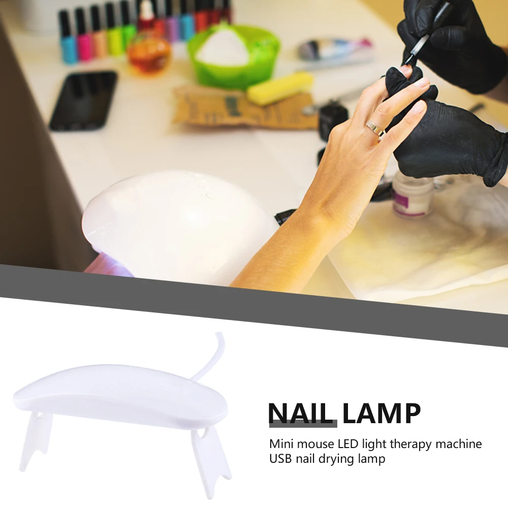 

6W Nail Dryer Curing Lamp Mini UV LED Portable Gel Light Mouse Shape Travel Pocket Size Nail Lamp For Gel Polish