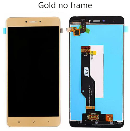 5," ЖК-дисплей для XIAOMI Redmi Note 4X ЖК-дисплей с сенсорным экраном рамка для XIAOMI Redmi Note 4X дисплей Snapdragon 625 Global - Цвет: Gold no frame