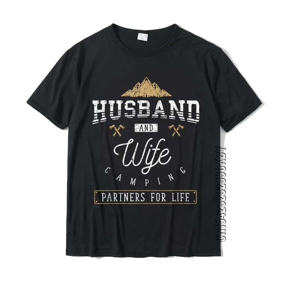 

Husband And Wife Camping Partners For Life Funny Camping T-Shirt Printed Tops T Shirt Cotton Male Top T-Shirts Printed Coupons